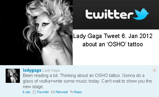 Lady Gaga Thinking of OSHO Tattoo